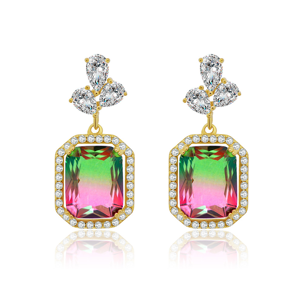Magic Rainbow Swarovski Crystal Pierced Earrings